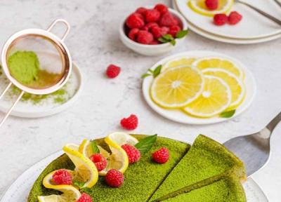 2 طرز تهیه چیز کیک ماچا یخچالی و در فر 2 طرز تهیه چیز کیک ماچا یخچالی و در فر